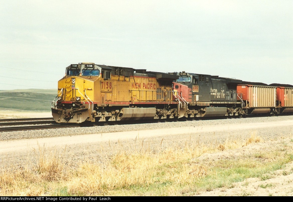 Tied down loaded coal train